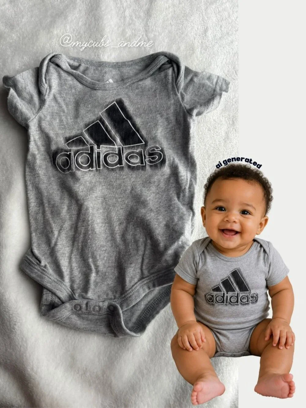 6-9M Baby Boy Onesie Bundle 5 Piece Nike Adidas Bodysuits